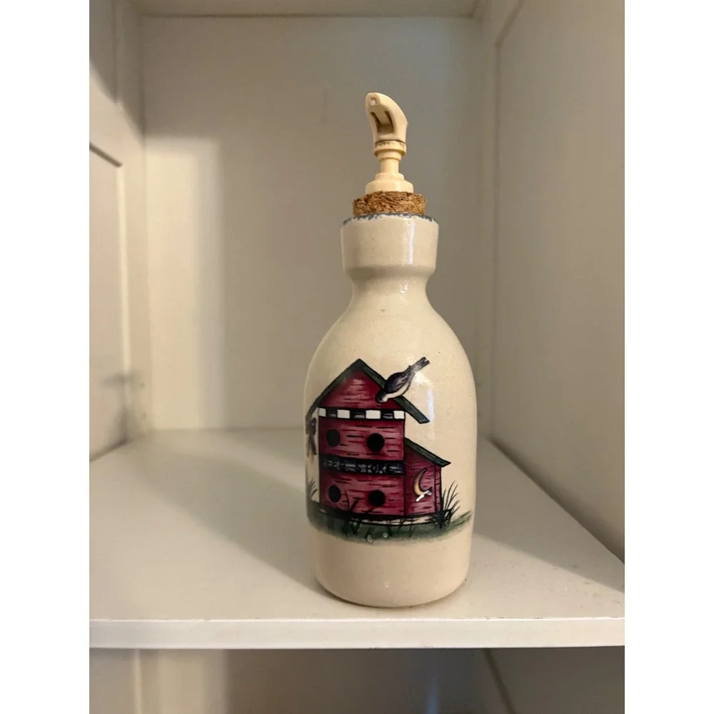 90s Home‎ & Garden Party Soap Dispenser Birdhouse Cottagecore Decor